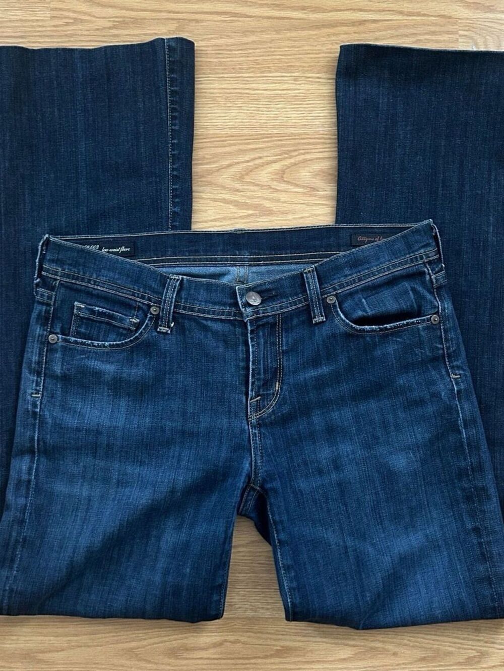 Citizens of Humanity Ingrid #002 Low Rise Flare Jeans Size 28 Dark Wash Y2K